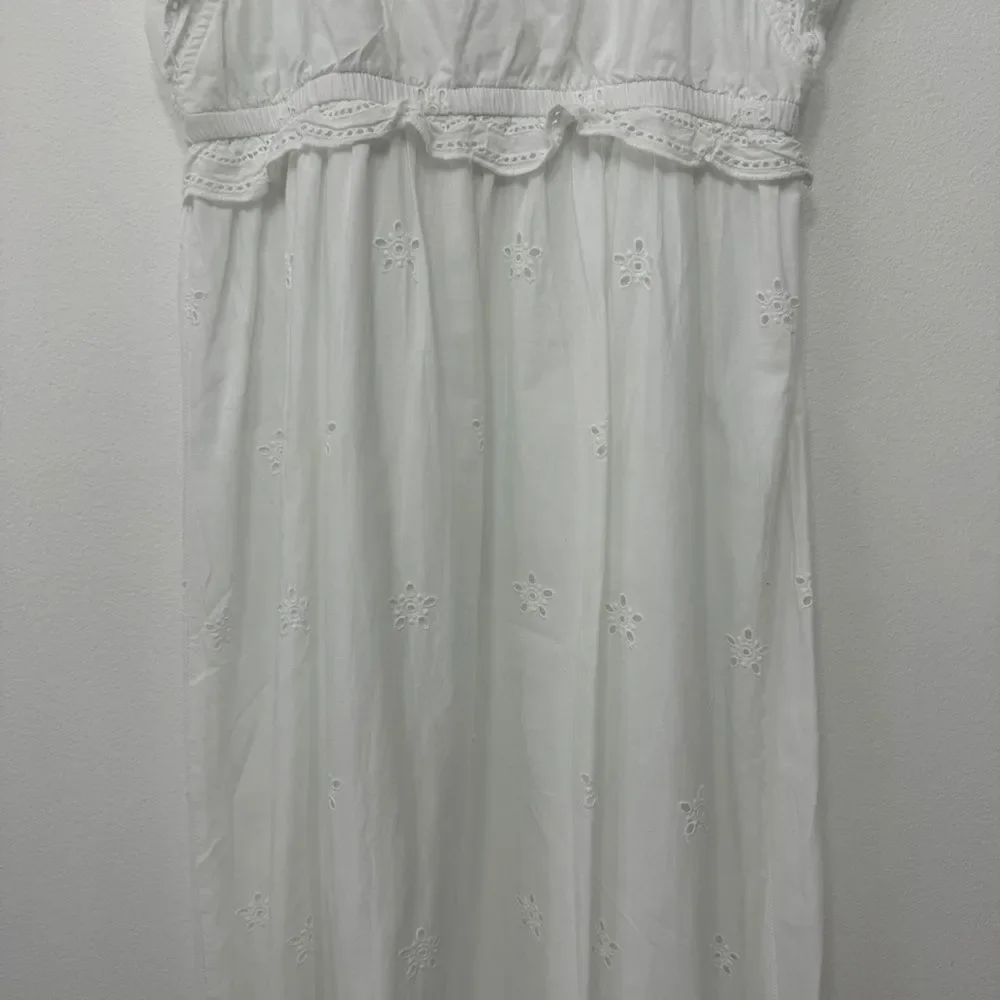 Justice White Eyelet Lace Maxi Dress Size 14